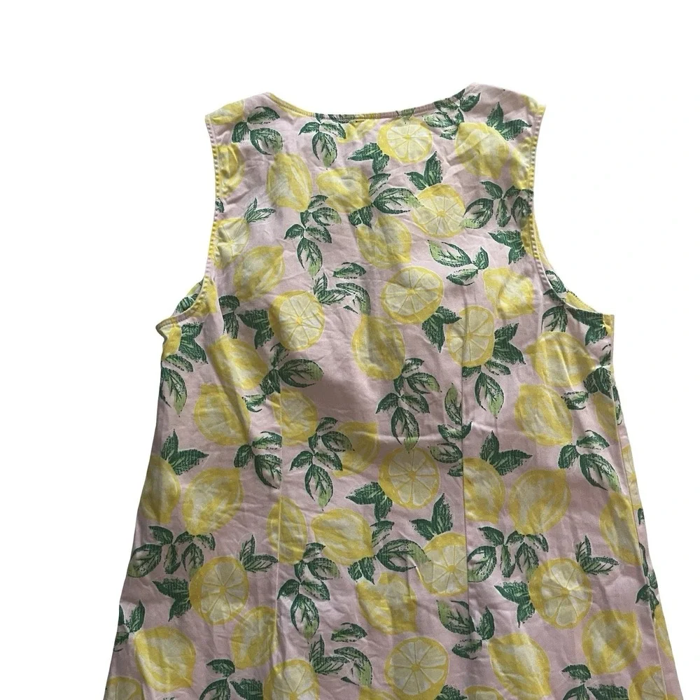 Cynthia Rowley Size 4 Dress V-Neck‎ Lemon Pink Yellow Green Sleeveless Mini